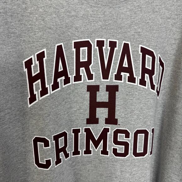 Harvard Crimson Champion High Motor Pullover Sweatshirt Heather Gray Sz XL New - Picture 3 of 8